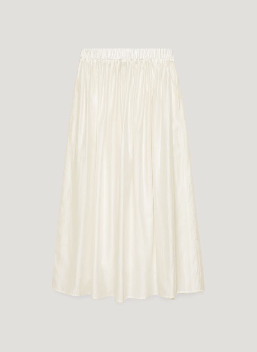 Light lemon midi skirt