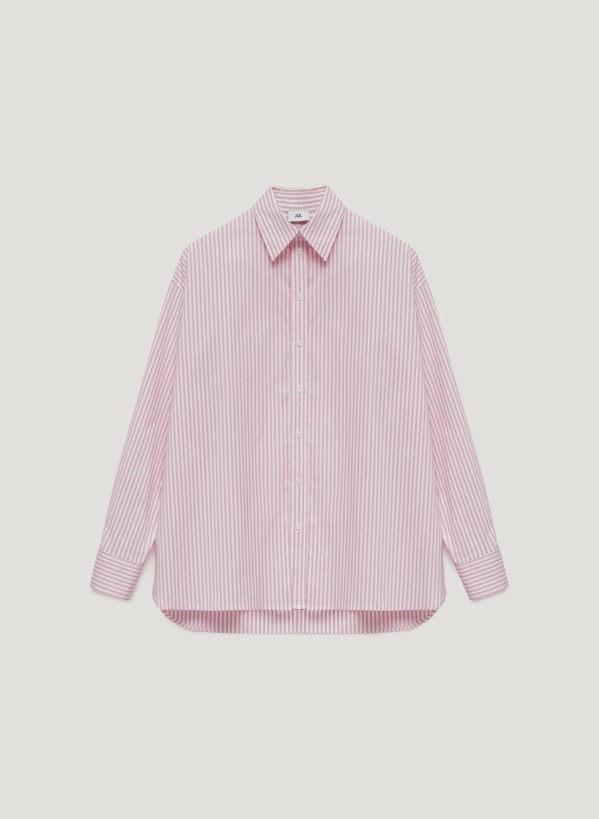 Pink striped oversize shirt