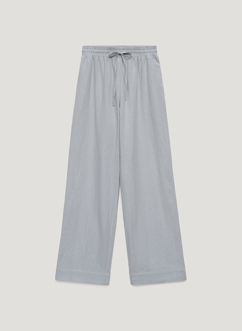 Gray-blue straight pants