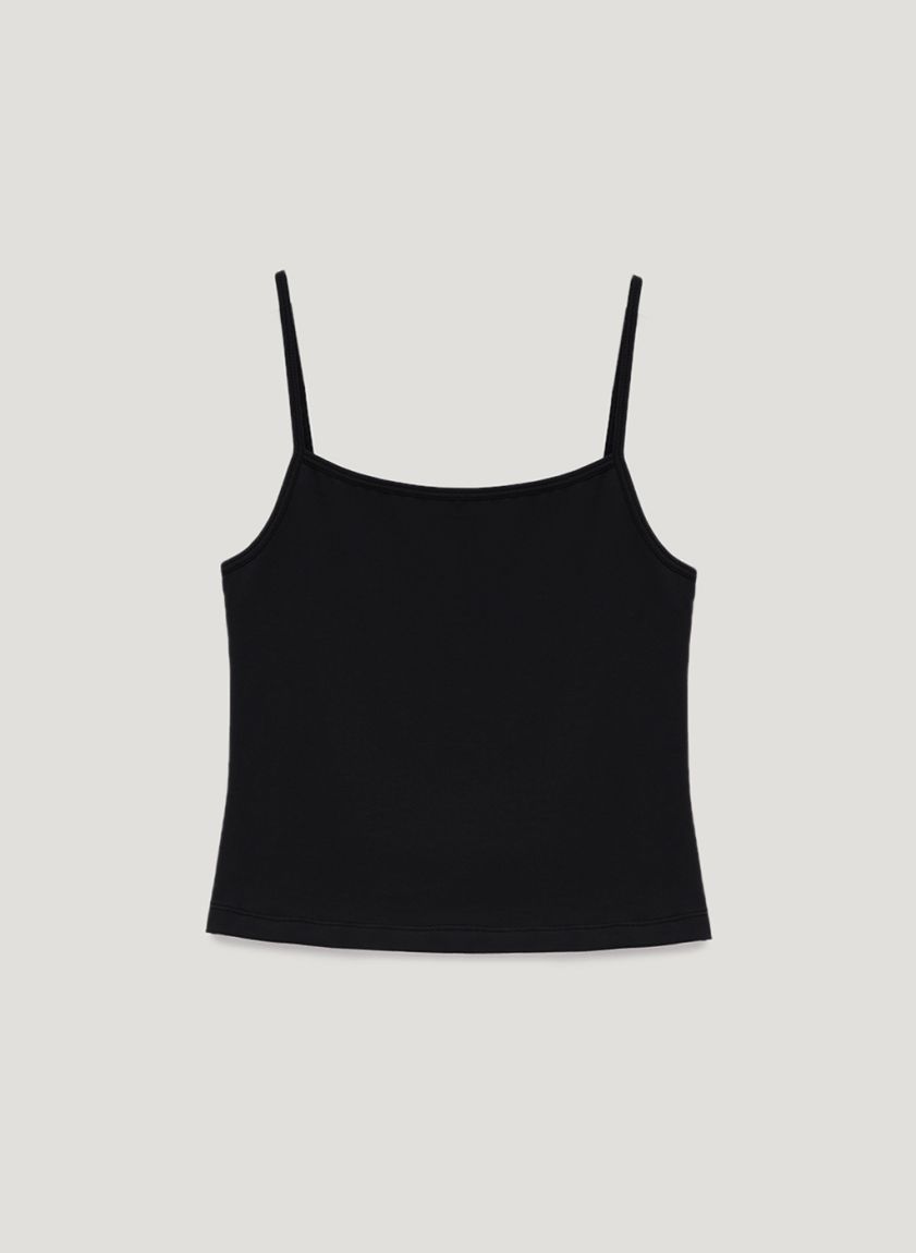 Black Knitted Tank Top