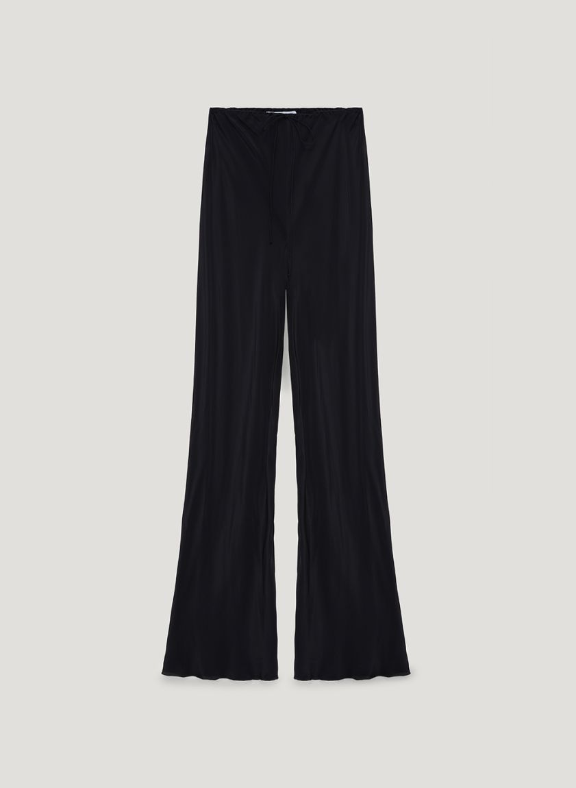 Black Viscose Trousers