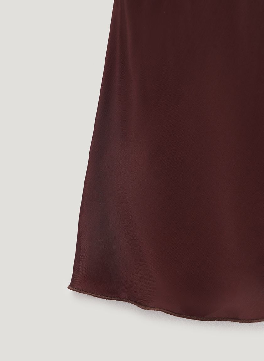 Brown Viscose Skirt