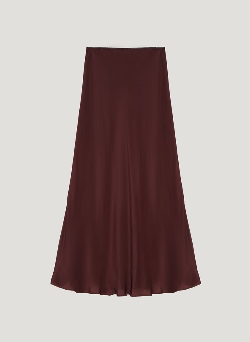 Brown Viscose Skirt