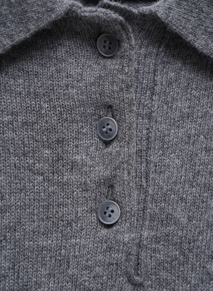 Light Grey Wool Polo