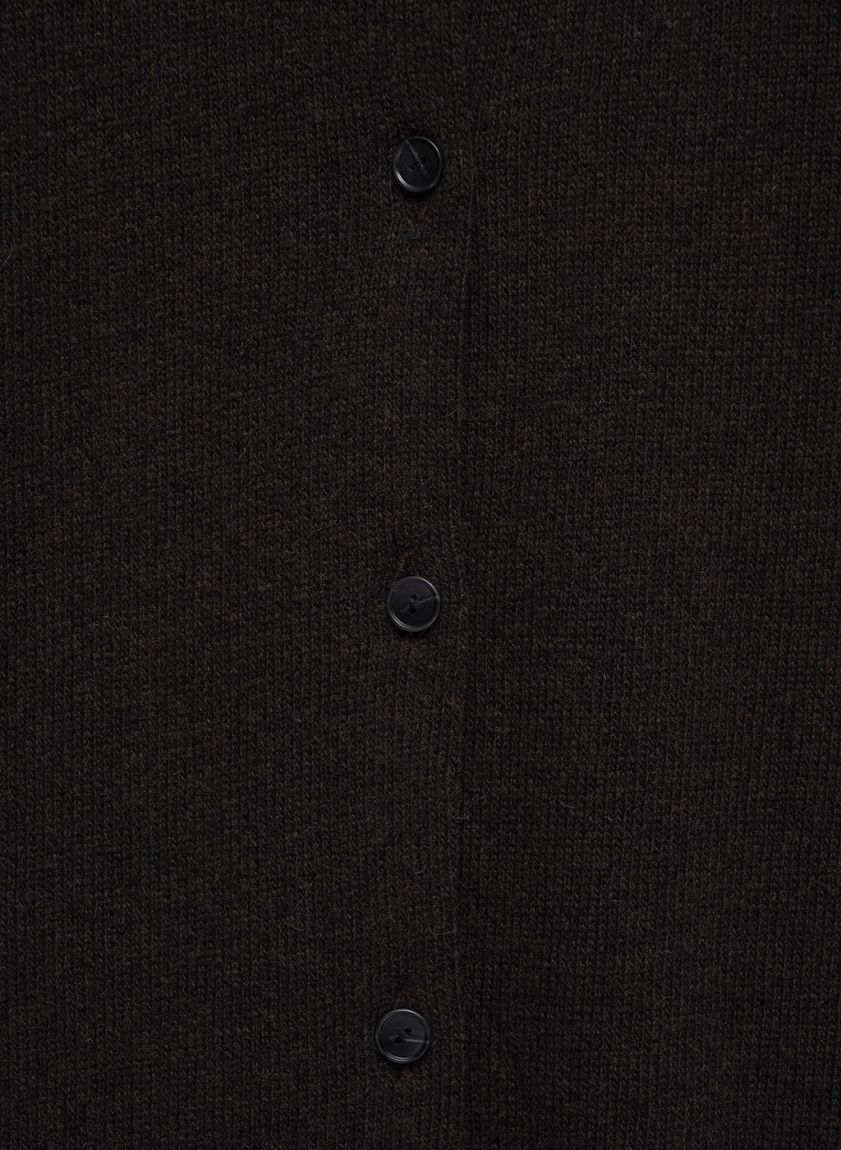 Dark Brown Wool Cardigan