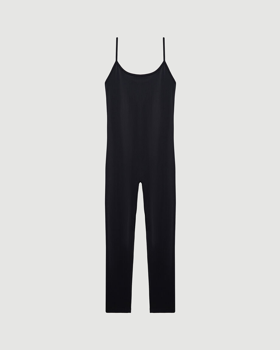 Комбінезон на тонких бретелях чорний