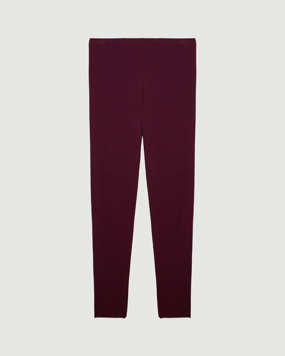 Burgundy knit leggings