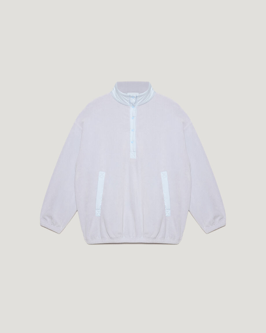 Анорак oversize на флісі блакитний