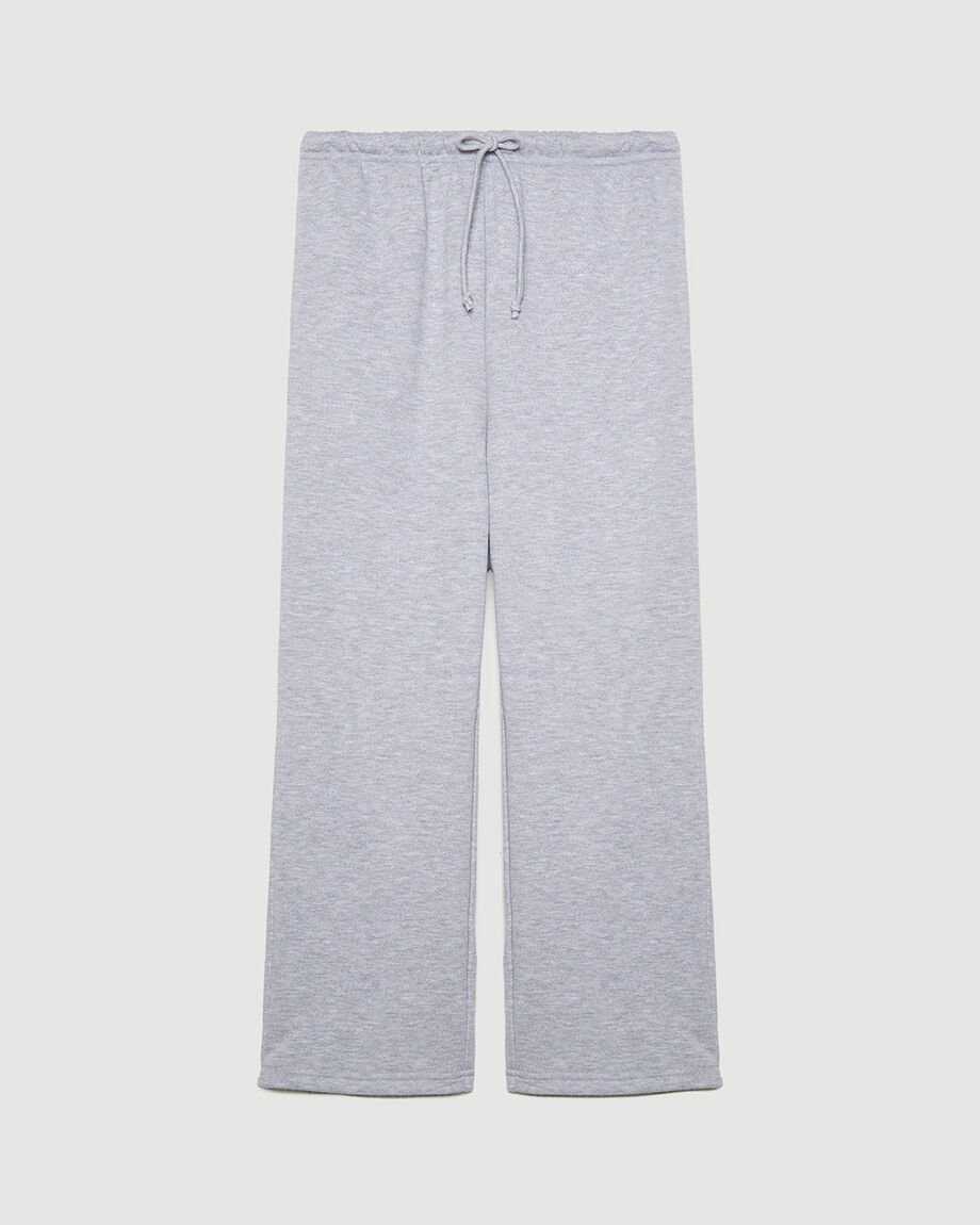 Grey cropped cotton pants