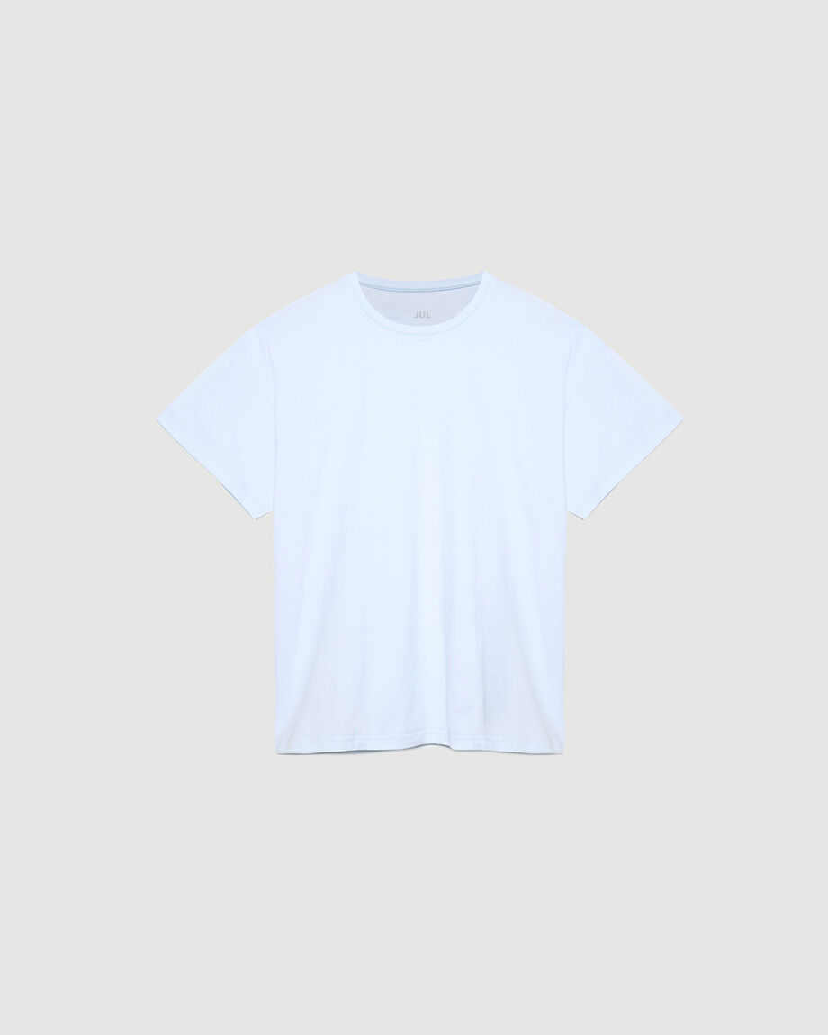 Бавовняна футболка блакитна oversize