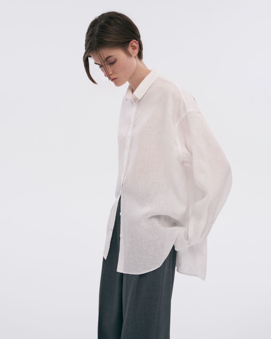 White oversized shirt 100% linen