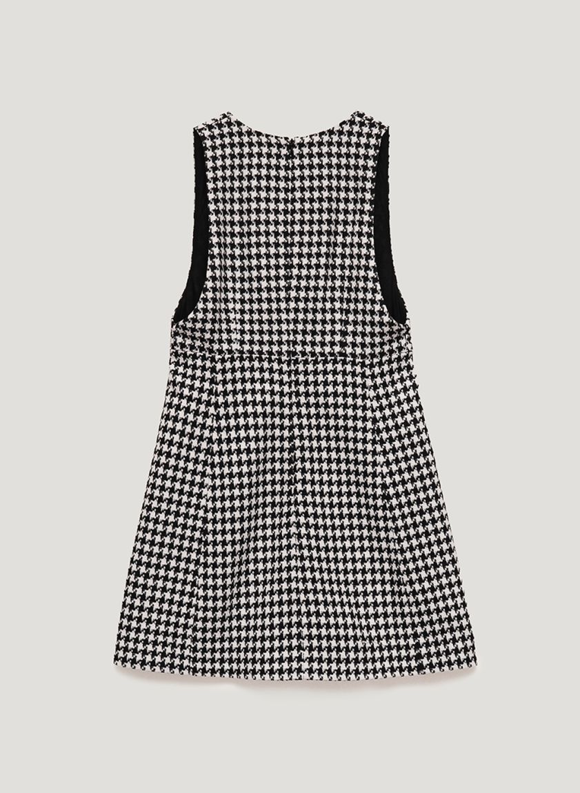 Black and white woolen mini sundress