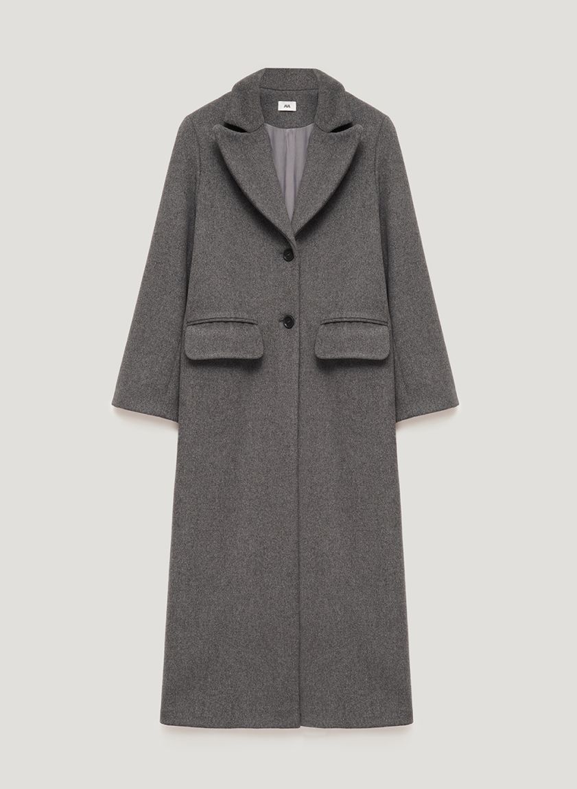 Gray woolen coat