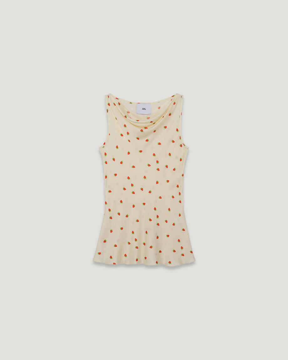 Milky Mini Dress in Strawberry Print