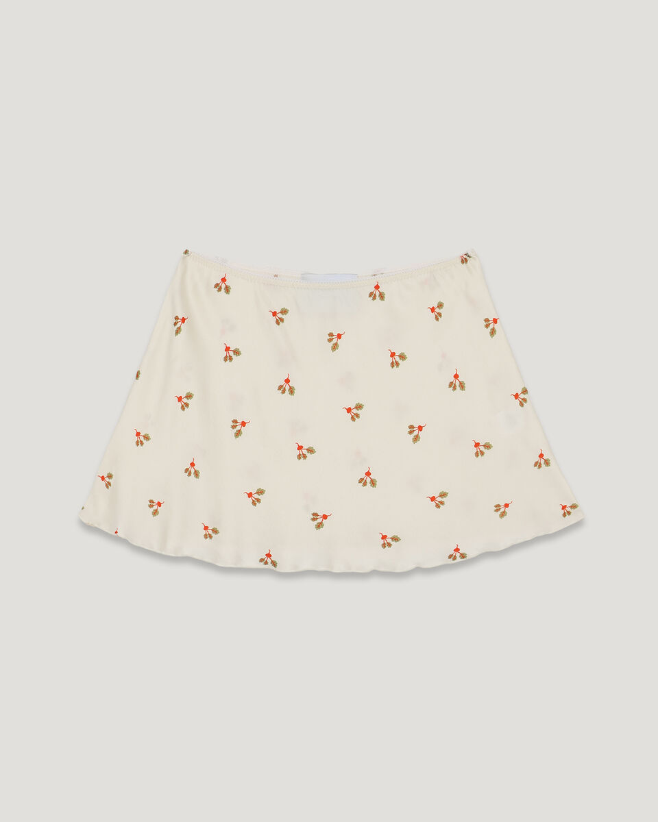 Milky Mini Skirt in Beet Print