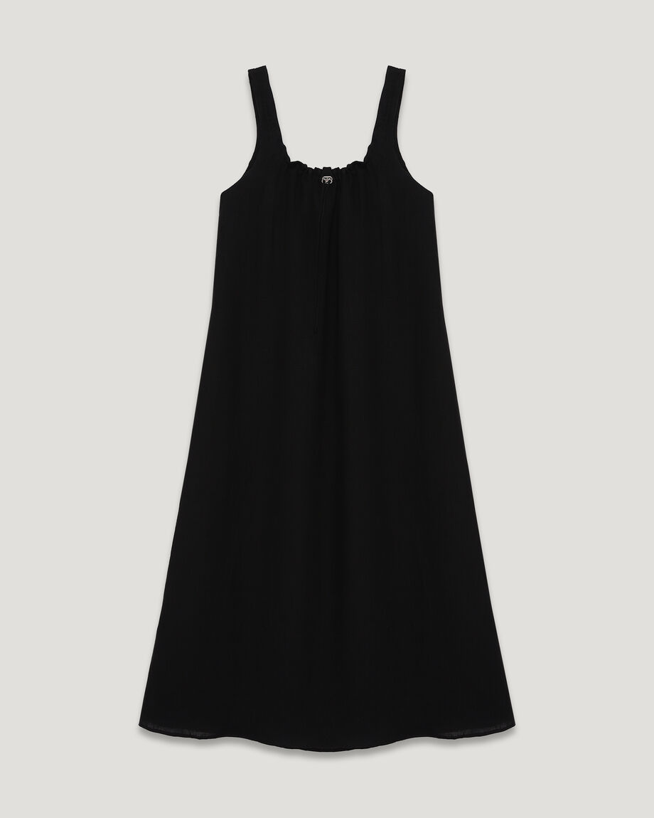 Black Linen Maxi Dress