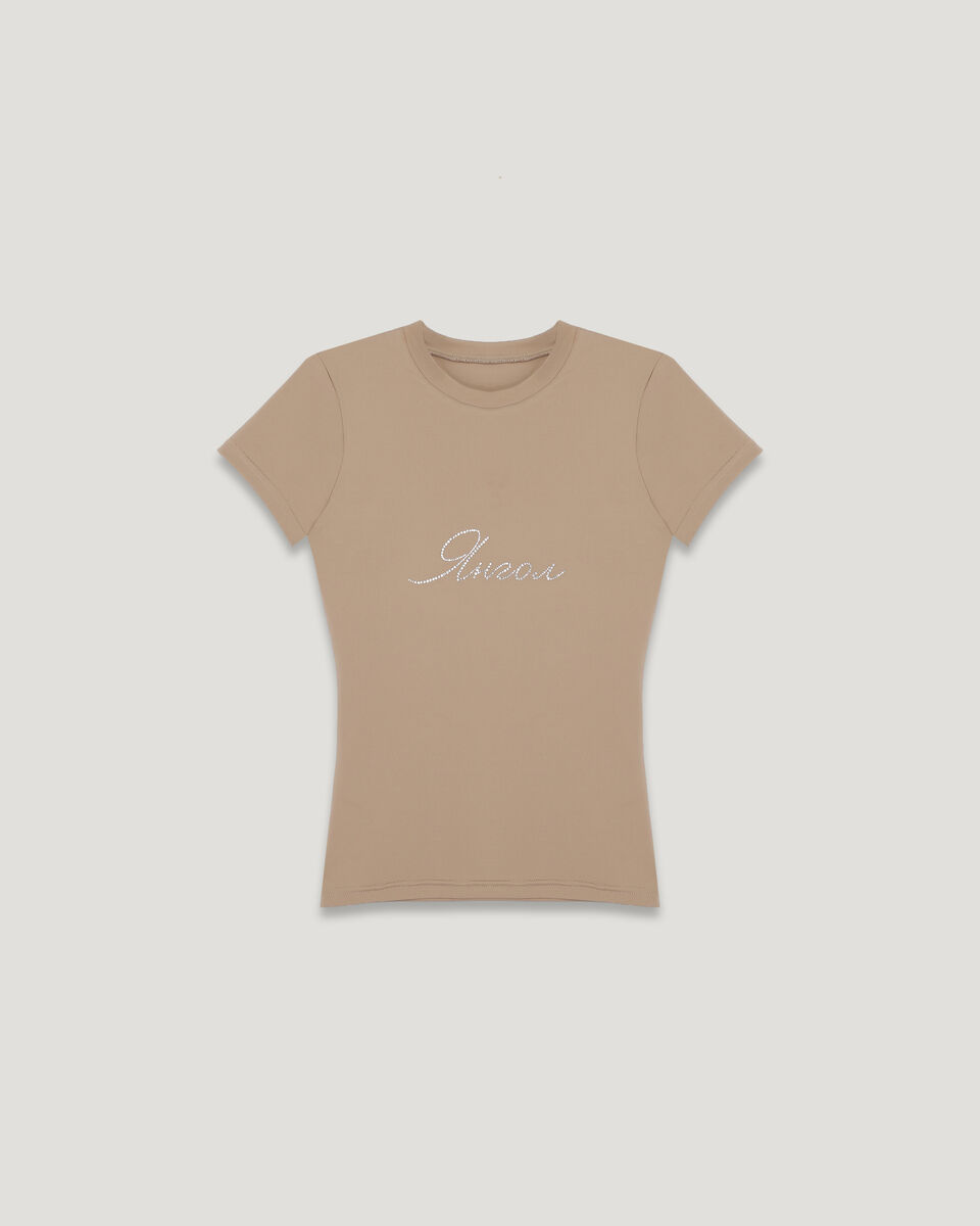 Футболка slim fit темно-бежева "Янгол"