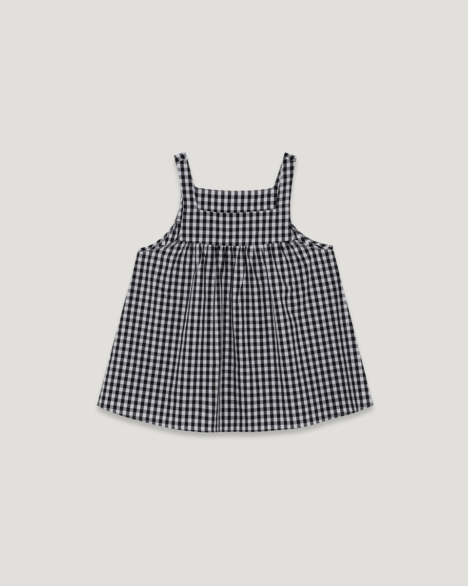 Black & White Check Cotton Top