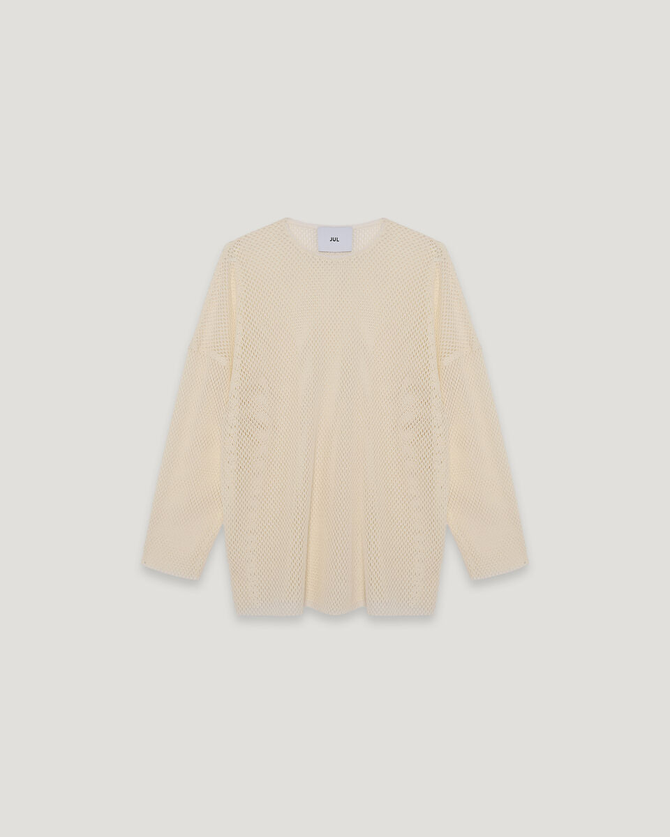 Milky Oversize Cotton Mesh Longsleeve