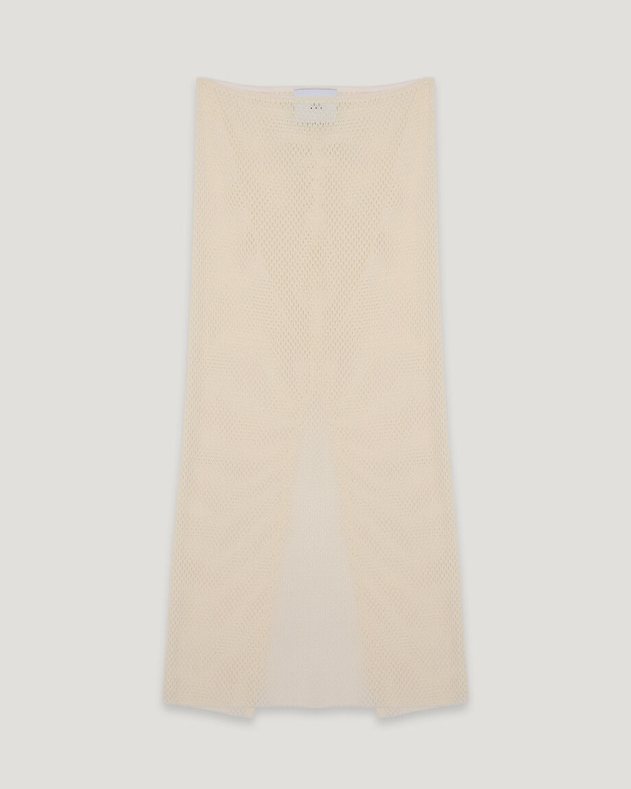 Milky Cotton Mesh Skirt