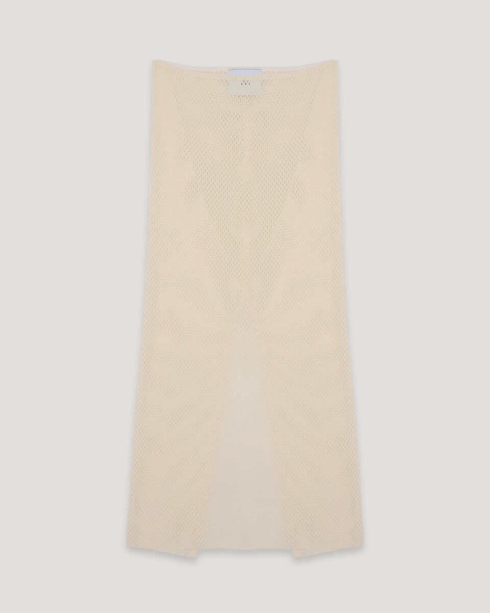 Milky Cotton Mesh Skirt