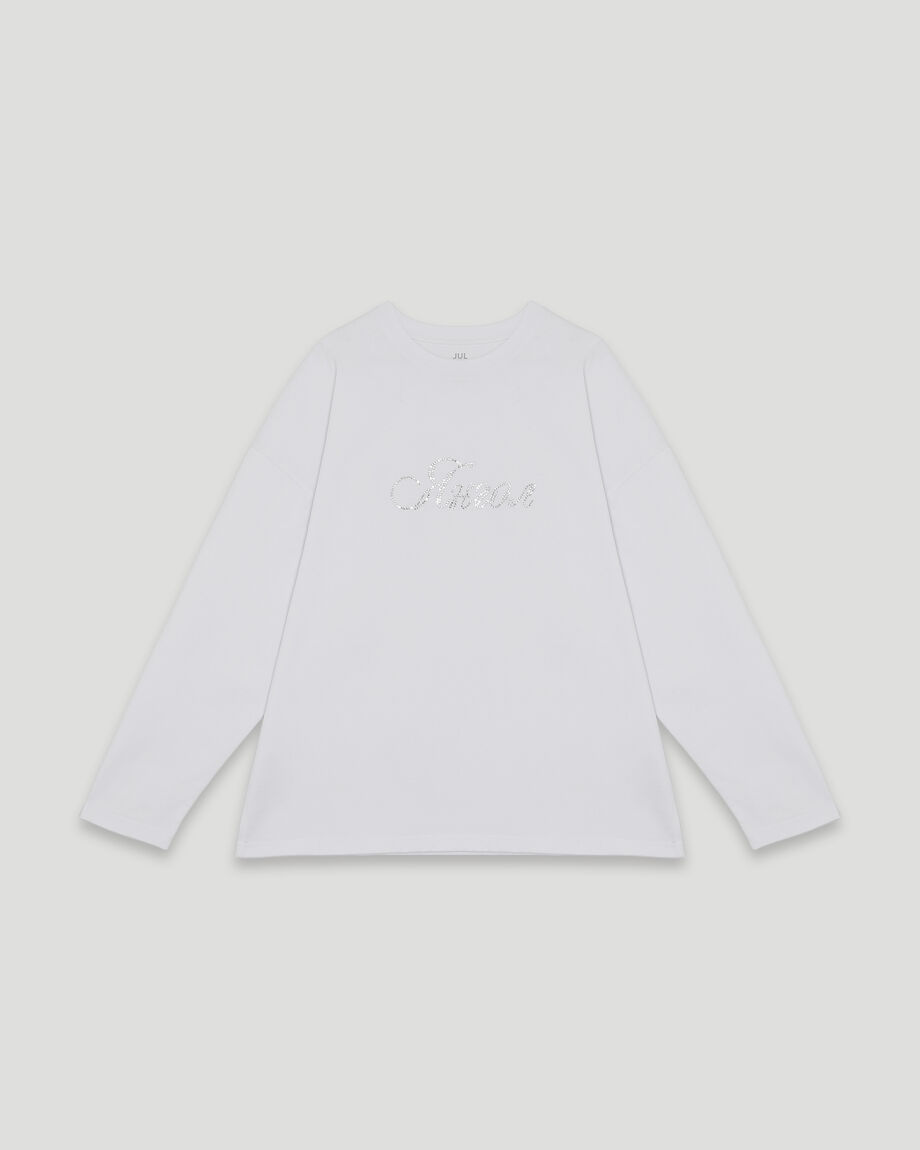 Dense oversized white longsleeve “Yangol”