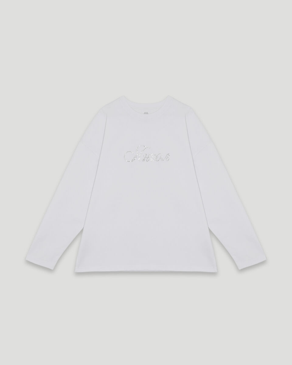 Лонгслів щільний oversize білий "Янгол"