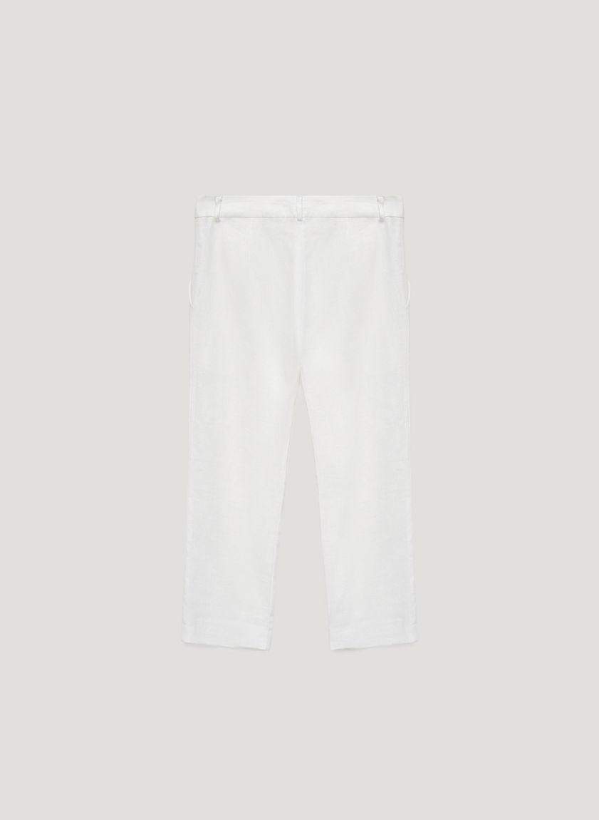 Milk linen capri pants