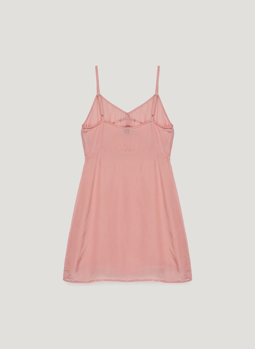 Pink translucent slip dress