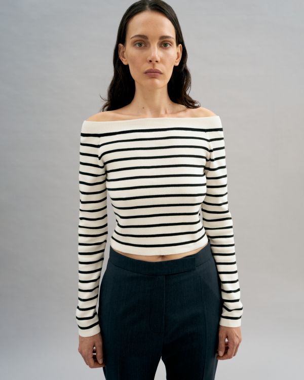 Knitted striped top