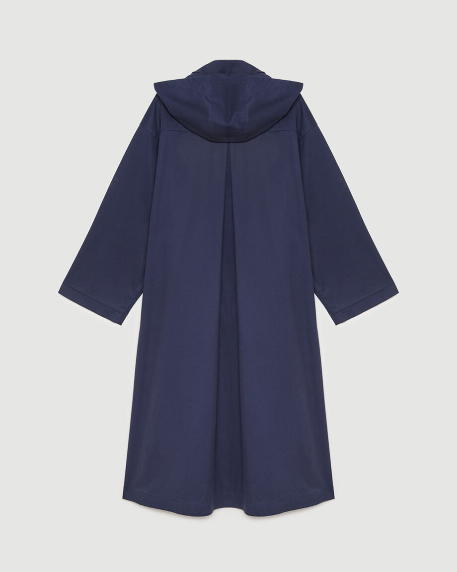 Dark Blue Oversize Hooded Coat