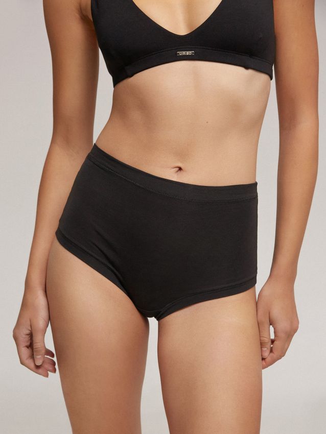 Black High Waist Brief