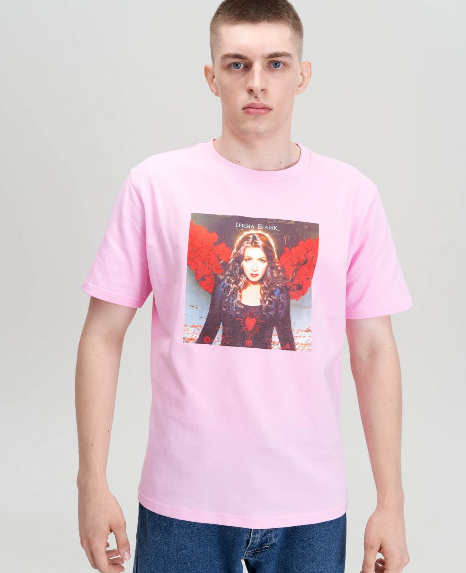 Pink unisex T-shirt "Iryna Bilyk"