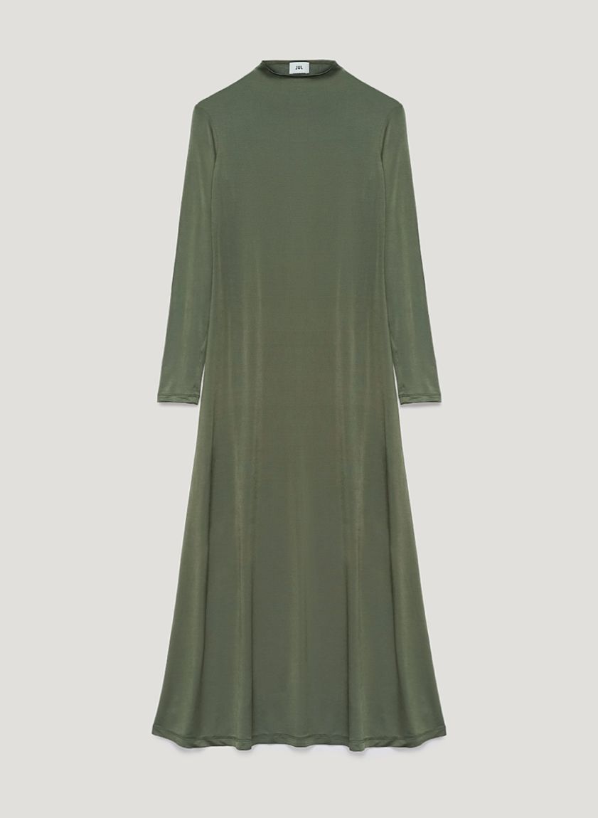 Khaki viscose dress