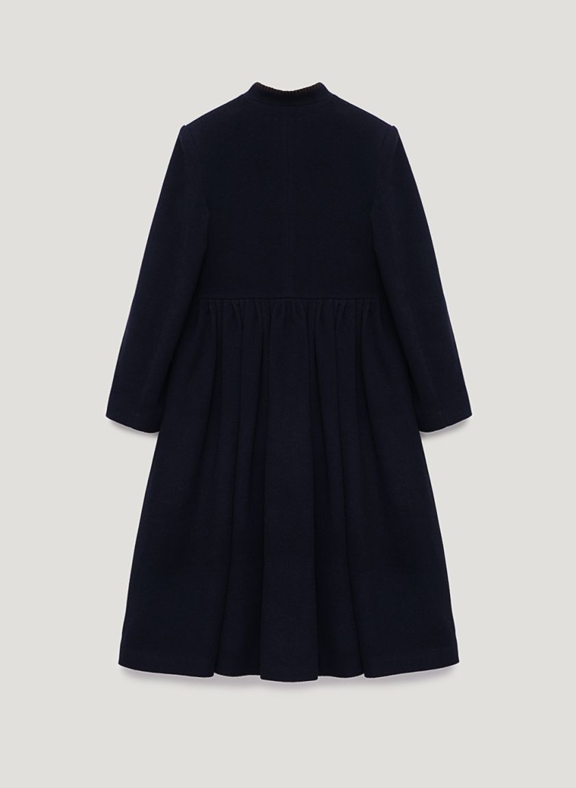 Dark blue wool coat-cloak