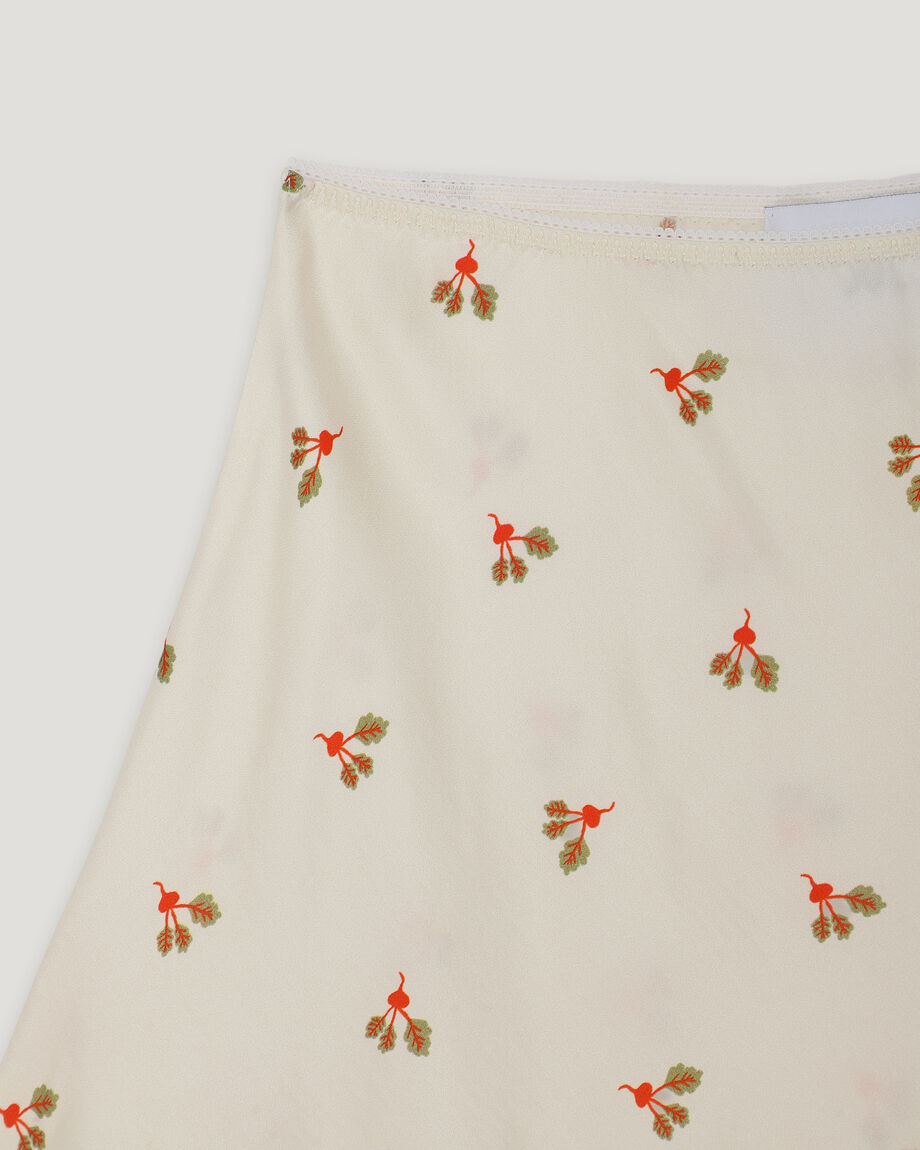 Milky Mini Skirt in Beet Print