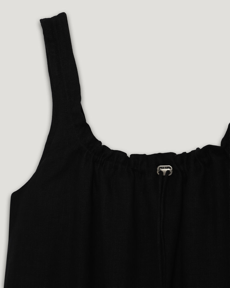 Black Linen Maxi Dress