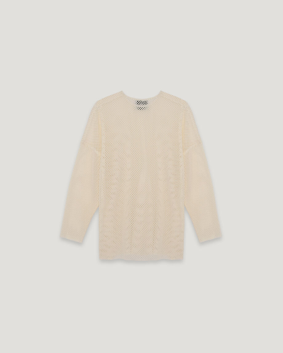 Milky Oversize Cotton Mesh Longsleeve