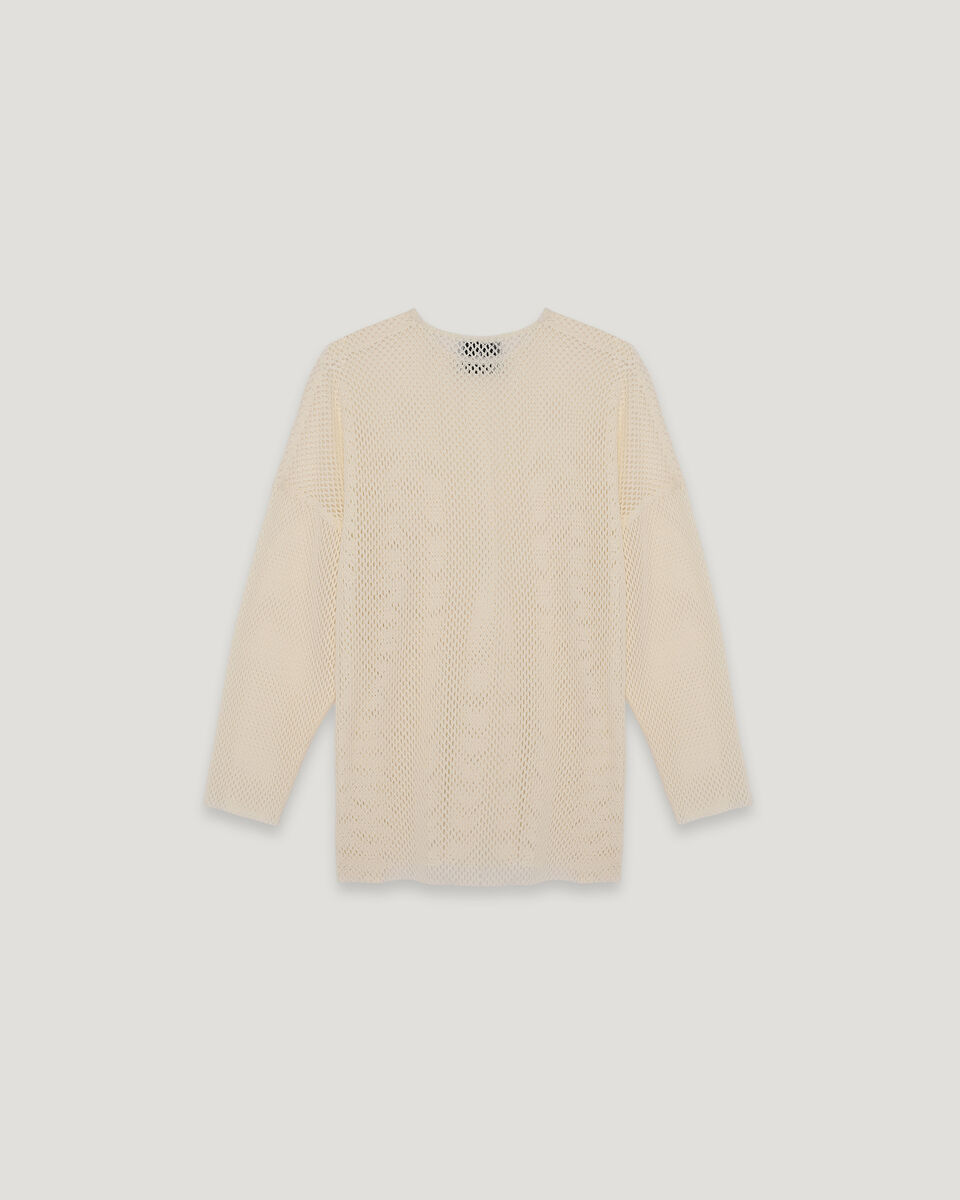 Milky Oversize Cotton Mesh Longsleeve