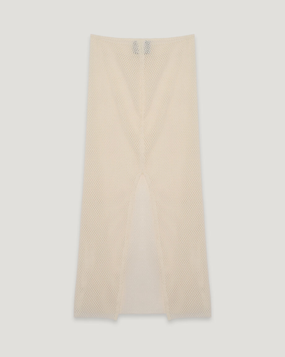 Milky Cotton Mesh Skirt