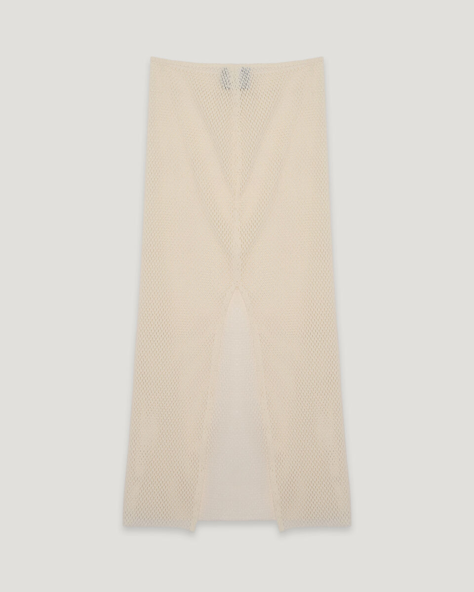 Milky Cotton Mesh Skirt