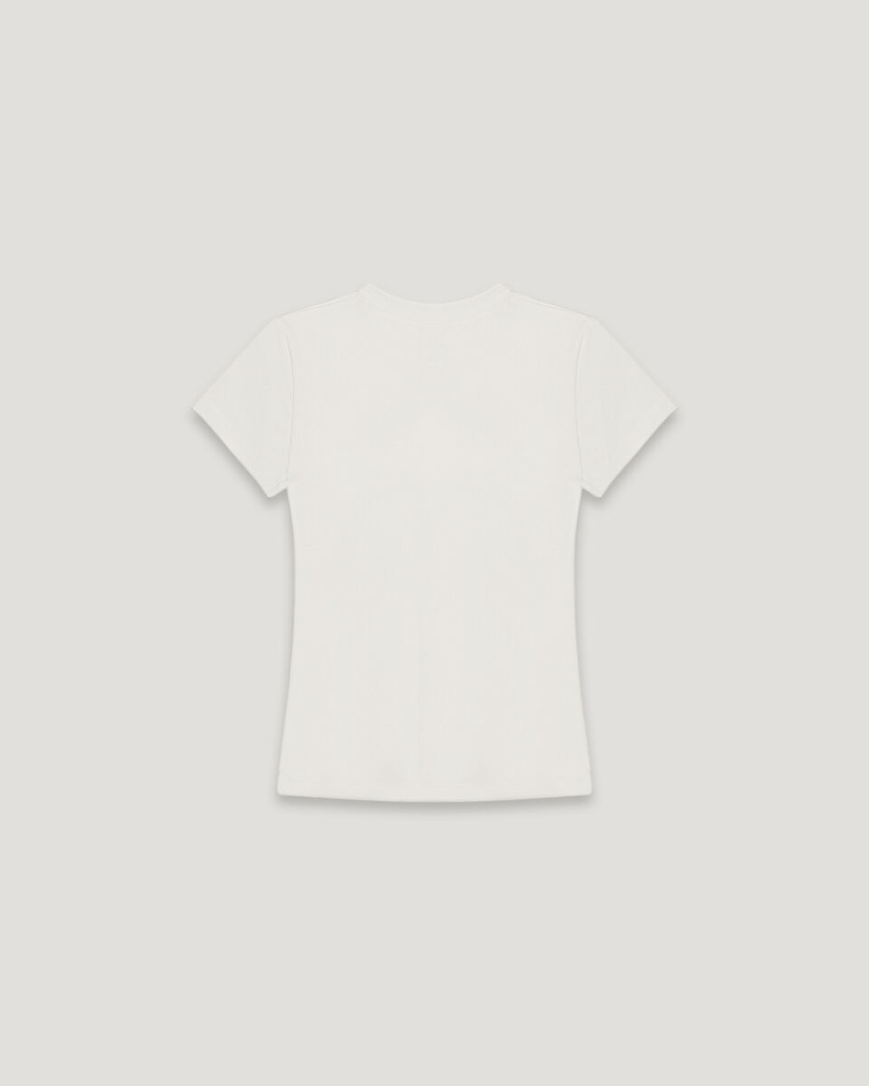 Футболка slim fit молочна stretch
