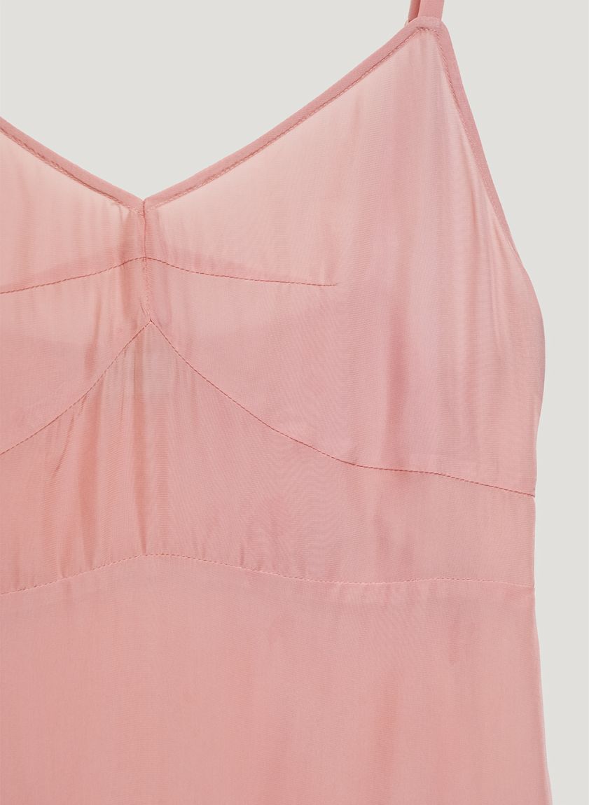 Pink translucent slip dress