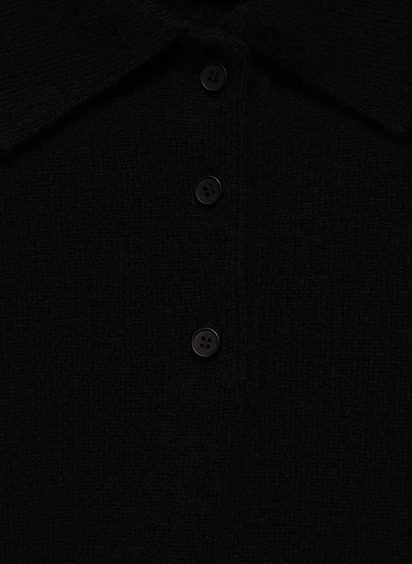 Black polo sweater 100% cashmere