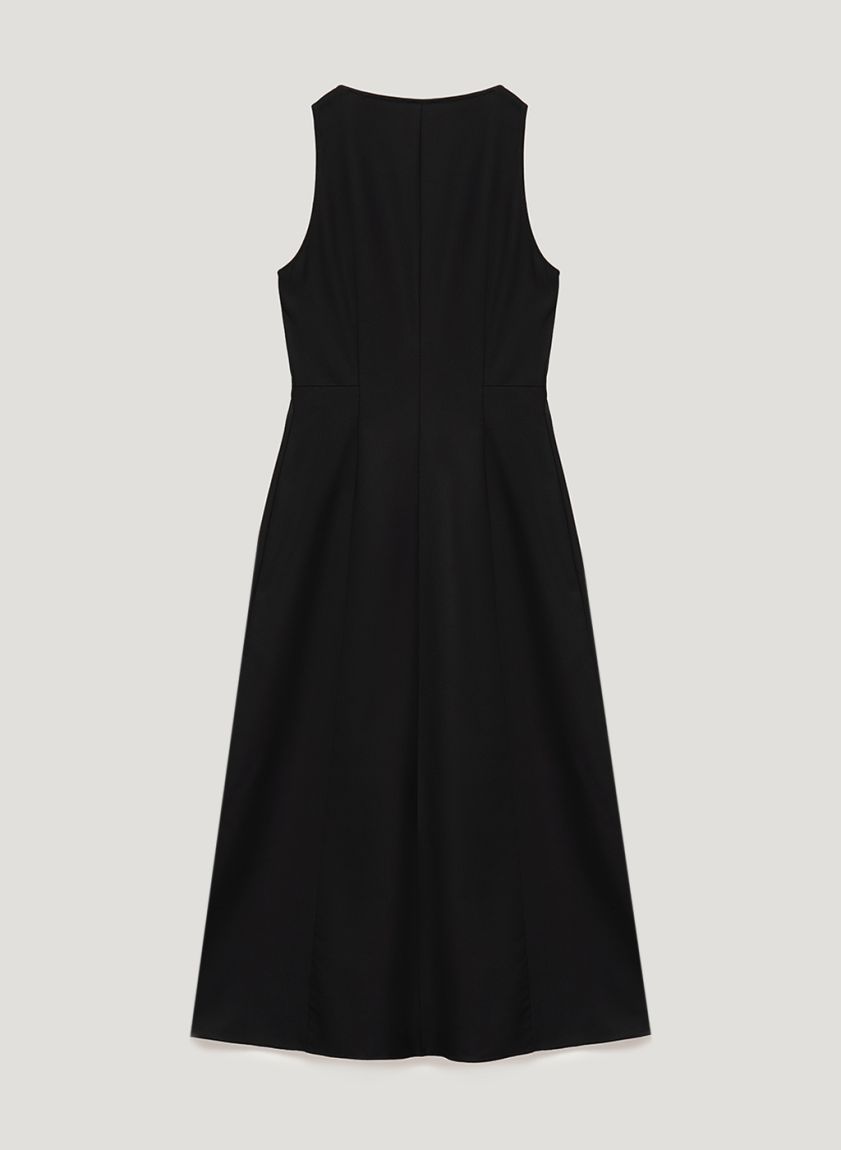 Black midi wrap sundress