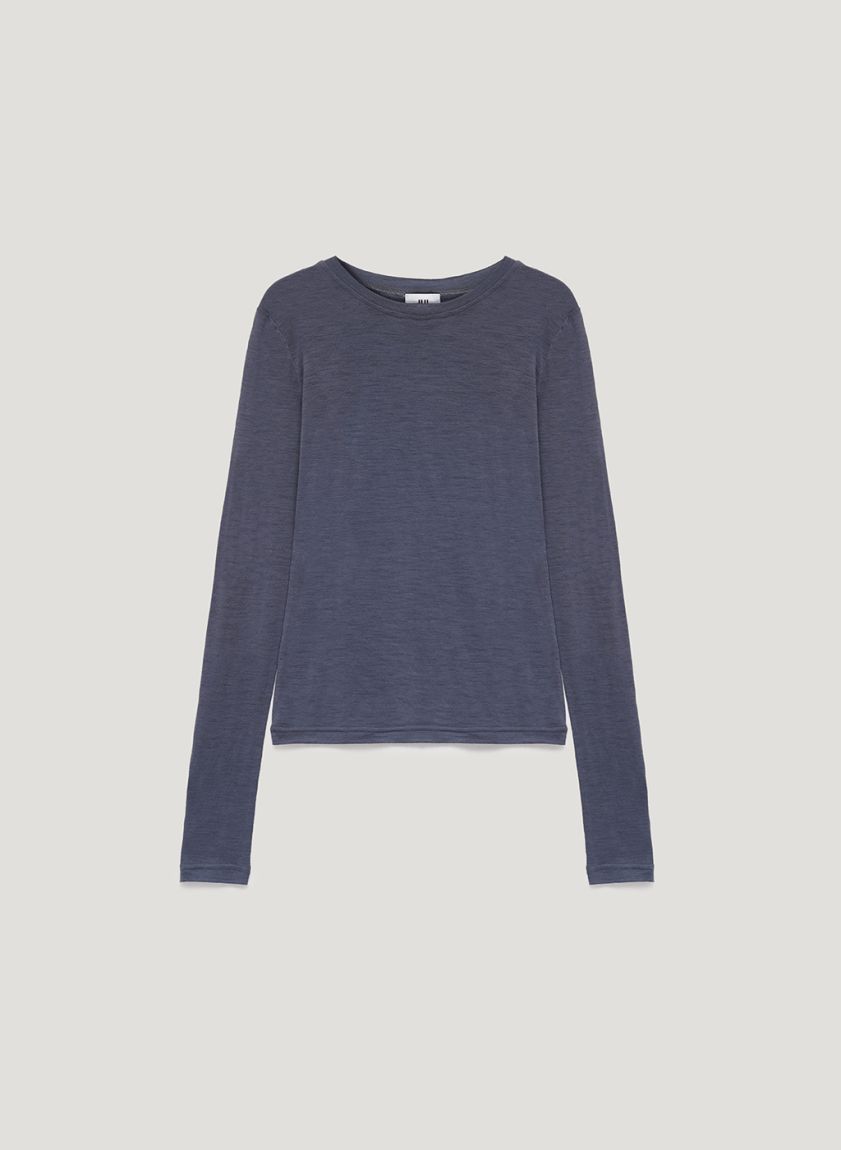 Gray-blue fitted longsleeve