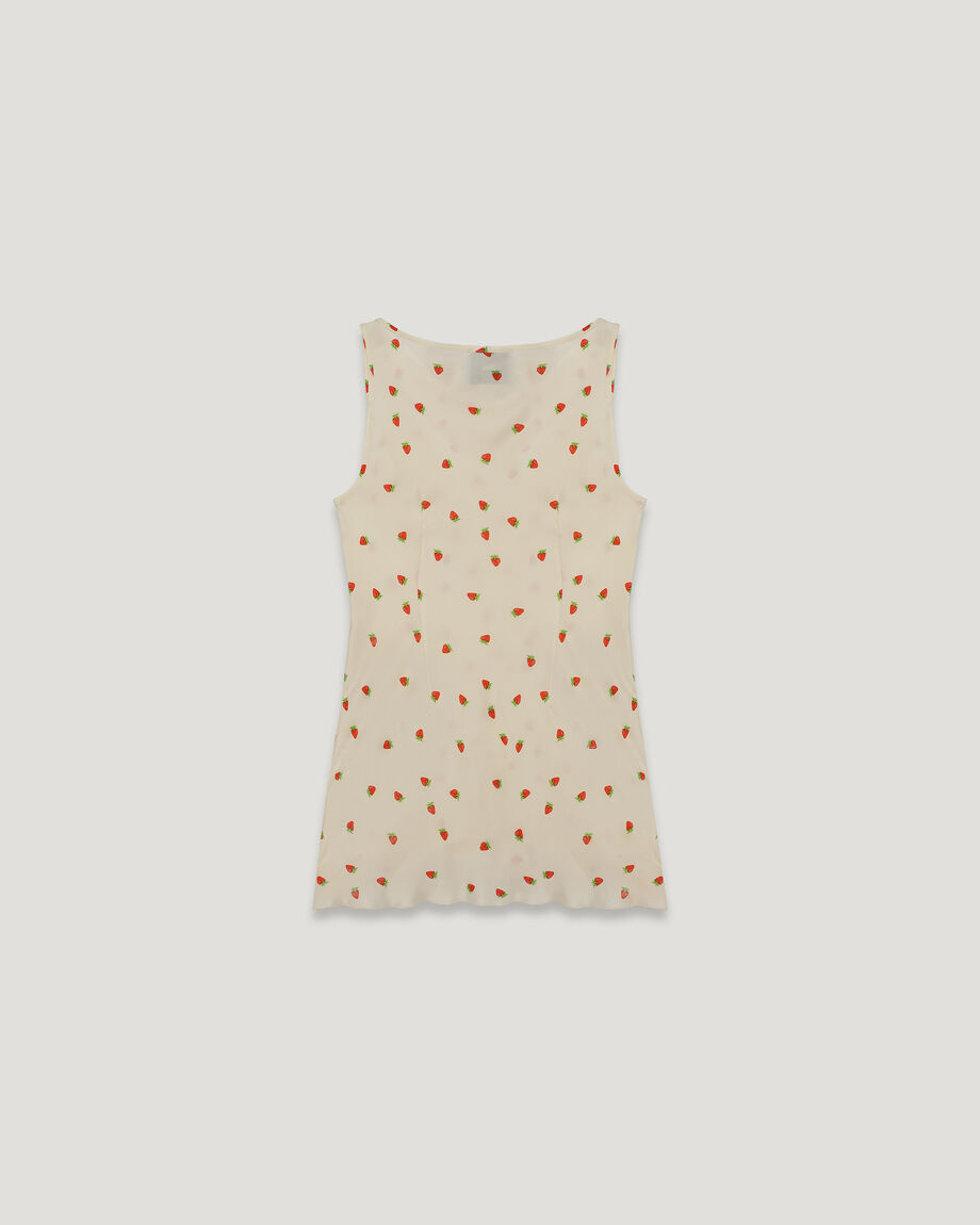 Milky Mini Dress in Strawberry Print