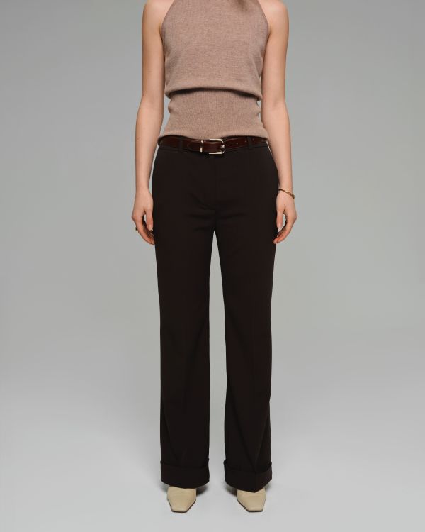 Brown flared pants