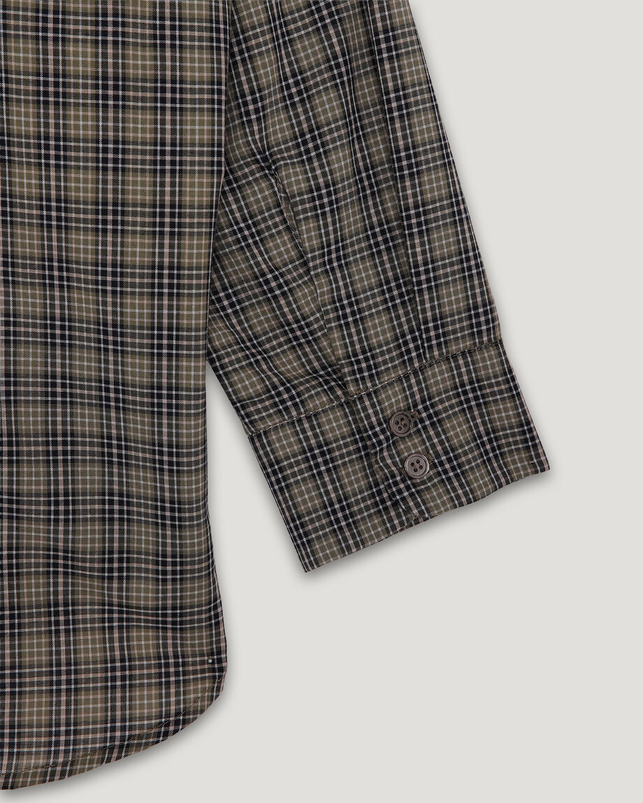 Oversize Shirt in Olive and Black Check