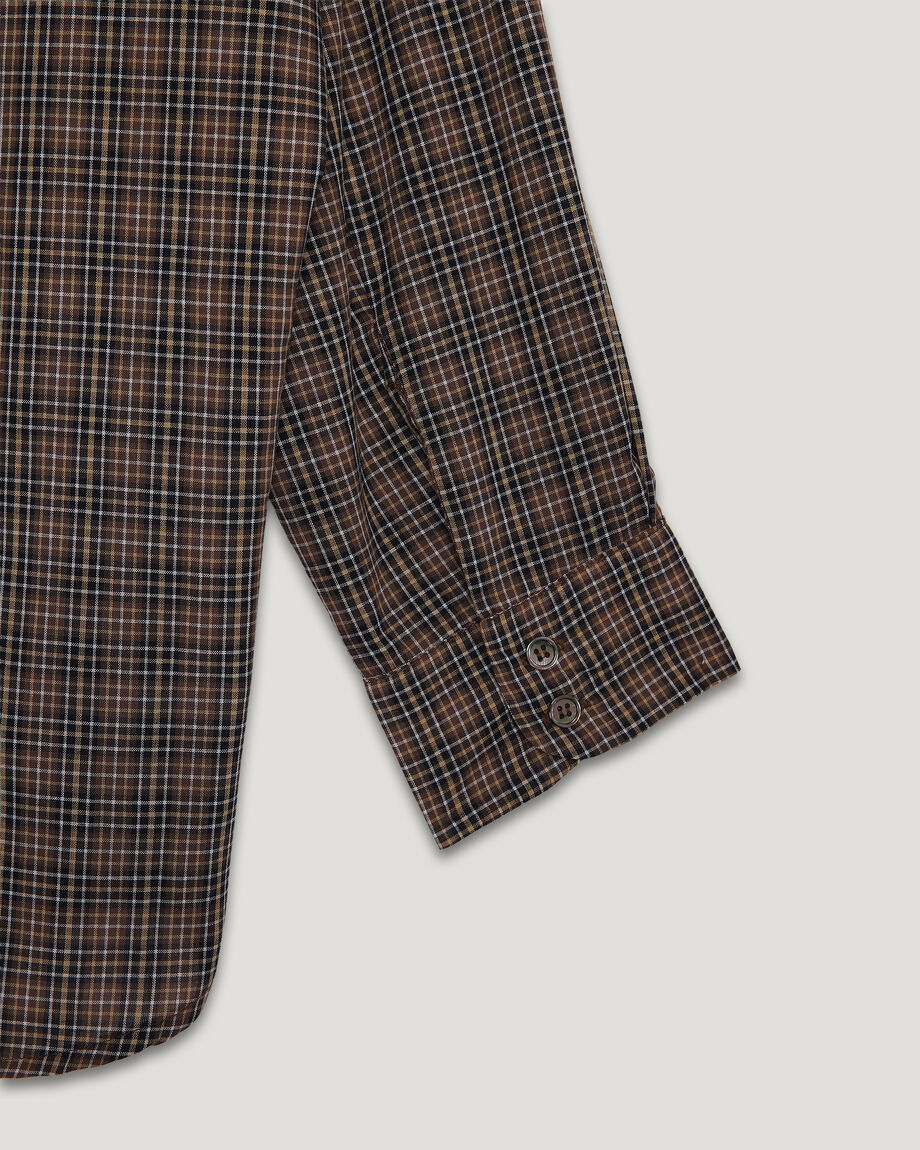 Brown Check Oversize Shirt